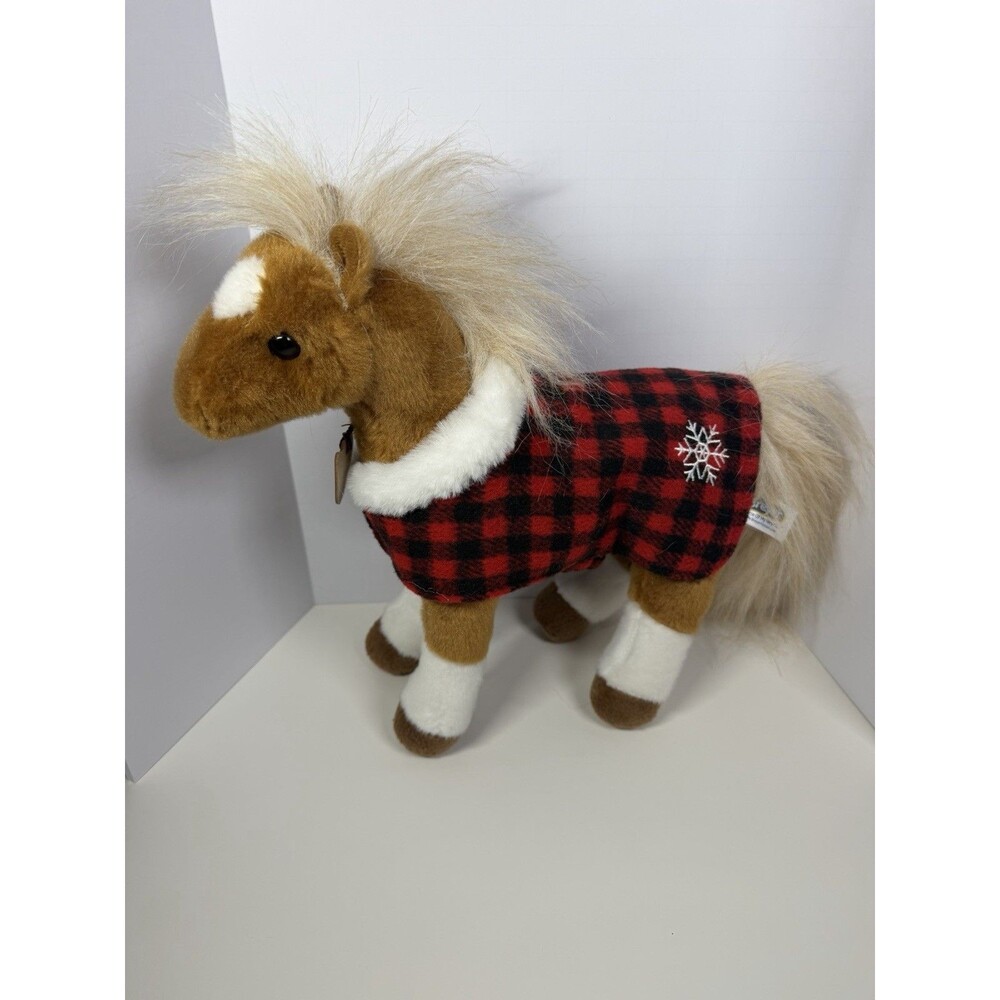 Breyer Aurora Palomino Plush Horse 11” Buffalo Plaid Snowflake Blanket 2020 Tag